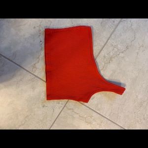 cute one shoulder crop top